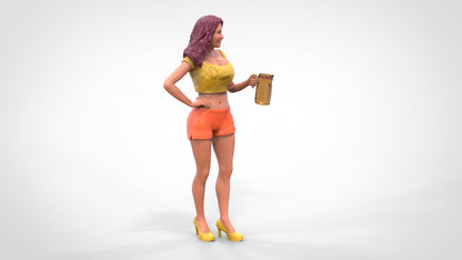 Foto del producto diorama y modelo de miniatura: Mujer sexy con jarra de cerveza