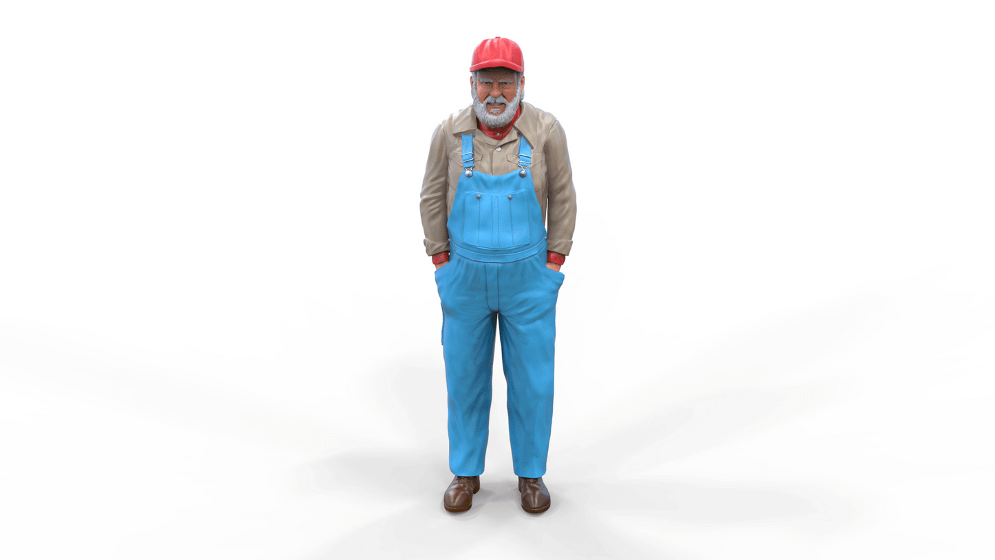 Foto del producto Diorama y modelismo miniatura figura: Hombre mayor con gorra