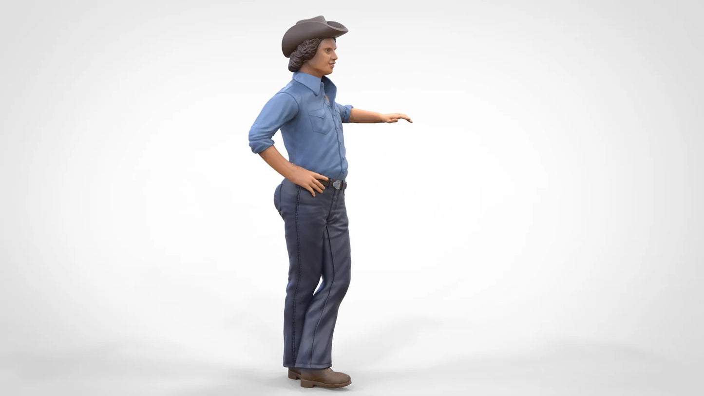 Foto del producto Diorama y modelismo miniatura figura: Hombre con sombrero de vaquero 2