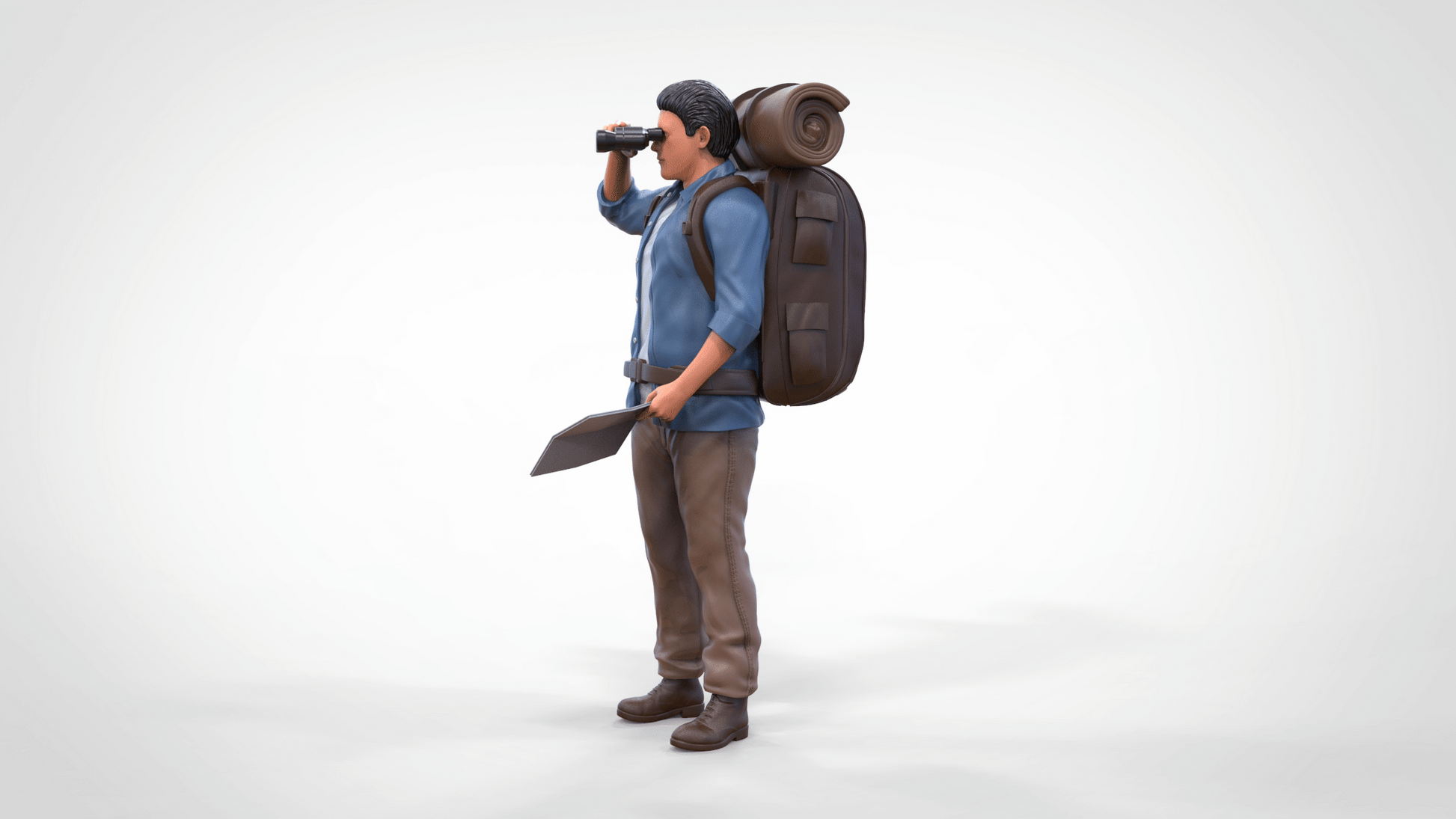 Produktfoto Diorama und Modellbau Miniatur Figur: Wanderer mit Rucksack