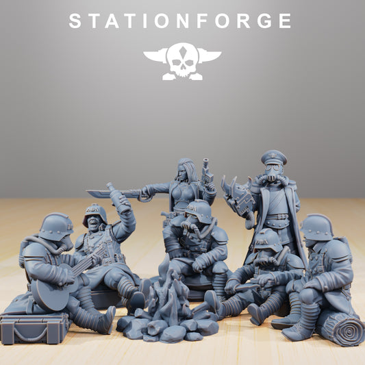 Foto del producto Minis de mesa de 28 mm Stationforge: Compañeros en la fogata