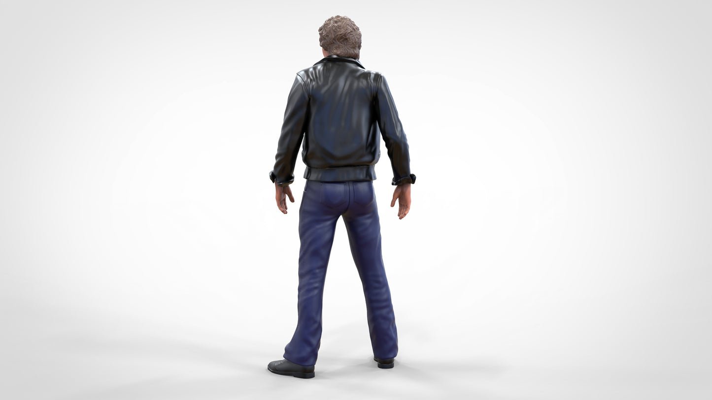 Produktfoto Diorama und Modellbau Miniatur Figur: Mann in Lederjacke