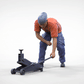 Foto del producto Diorama y modelo de figura en miniatura: Mecánico con gato hidráulico