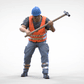 Produktfoto Diorama und Modellbau Miniatur Figur: Bauarbeiter mit Hammer