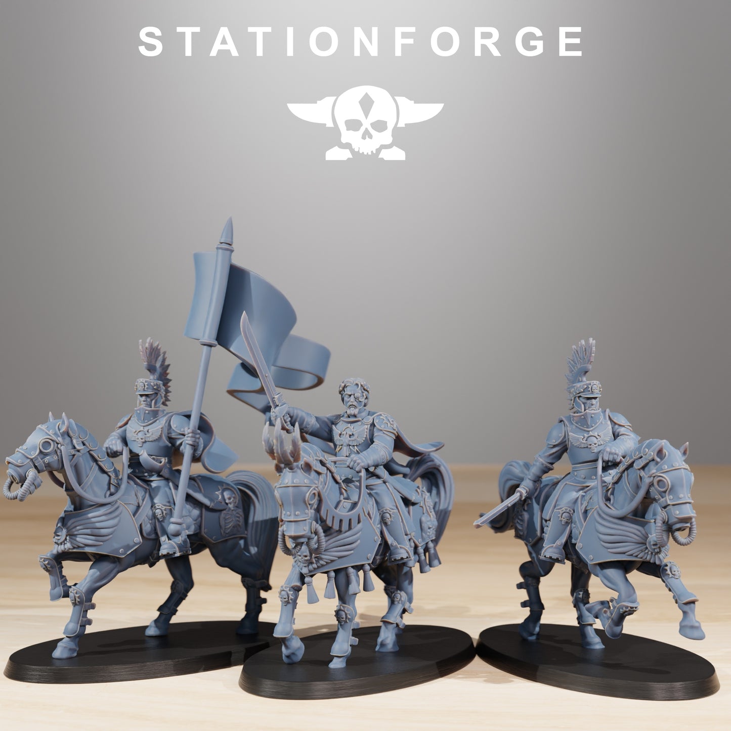 Produktfoto 28mm Tabletop Minis Stationforge: Cavalry Commanders