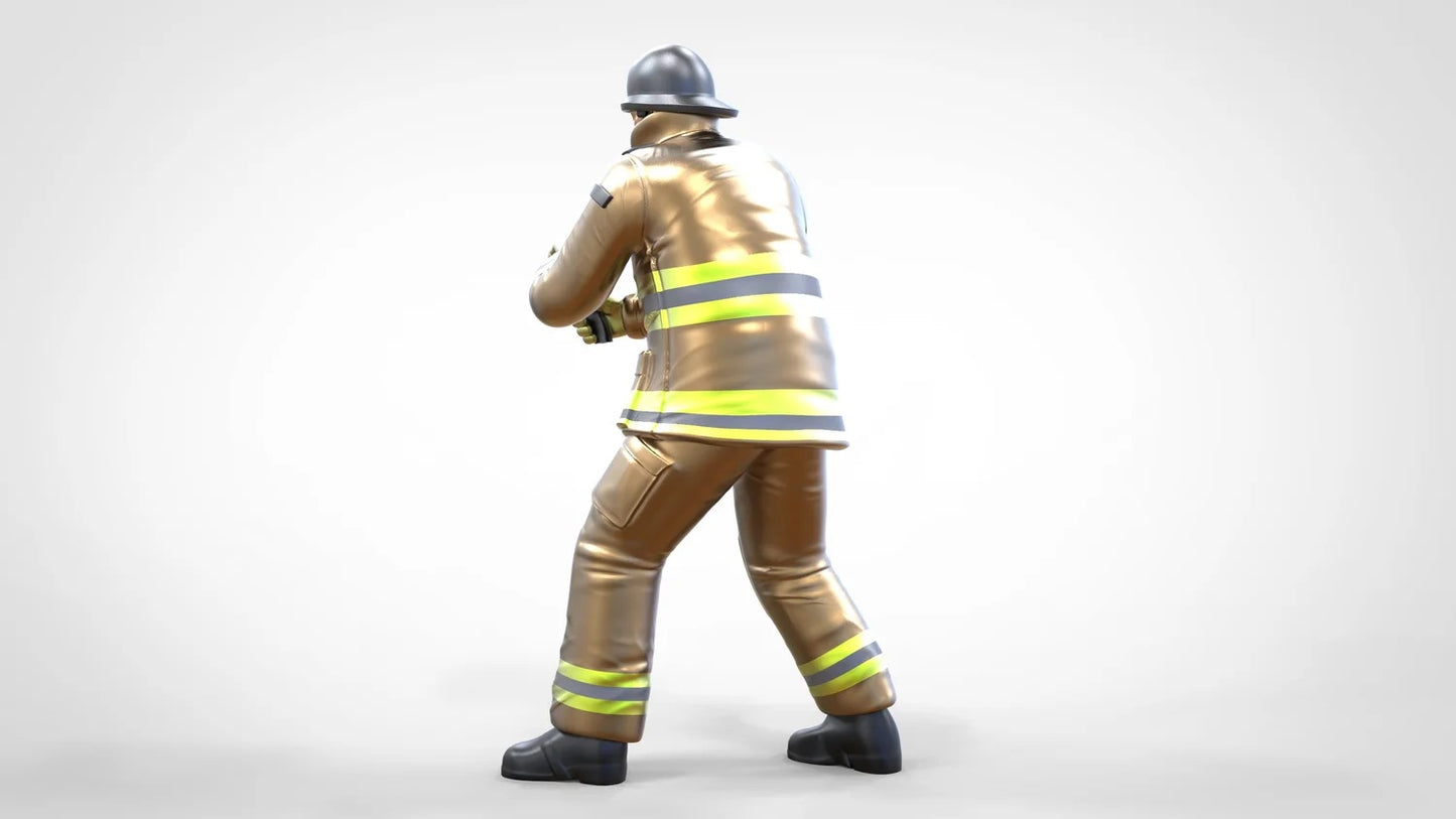 Foto del producto Diorama y modelo de figura en miniatura: Bombero 1