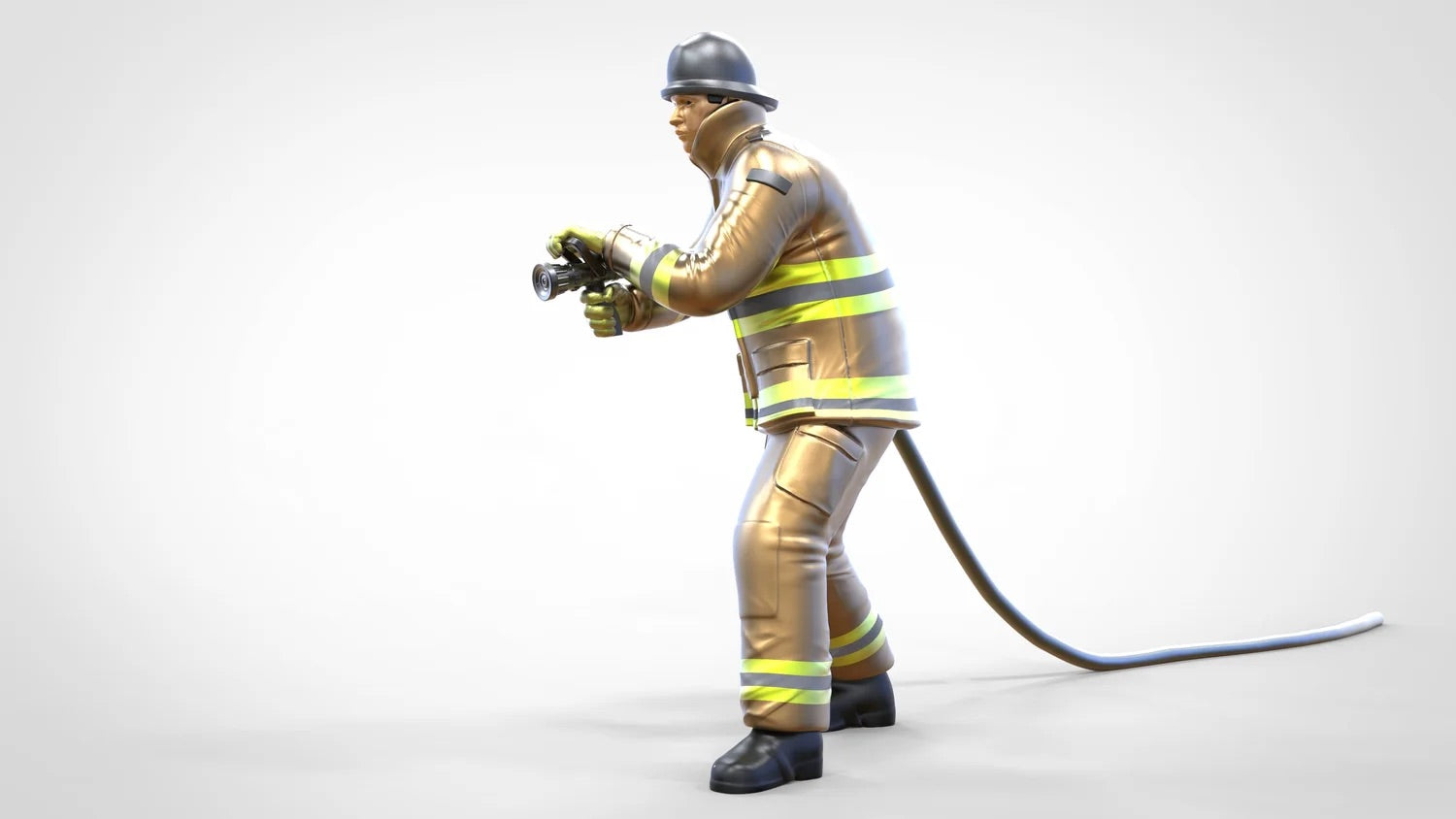 Foto del producto Diorama y modelo de figura en miniatura: Bombero 1