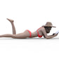 Foto del producto Diorama y modelismo miniatura figura: Mujer en la playa 2