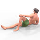 Produktfoto Diorama und Modellbau Miniatur Figur: Mann am Strand 1