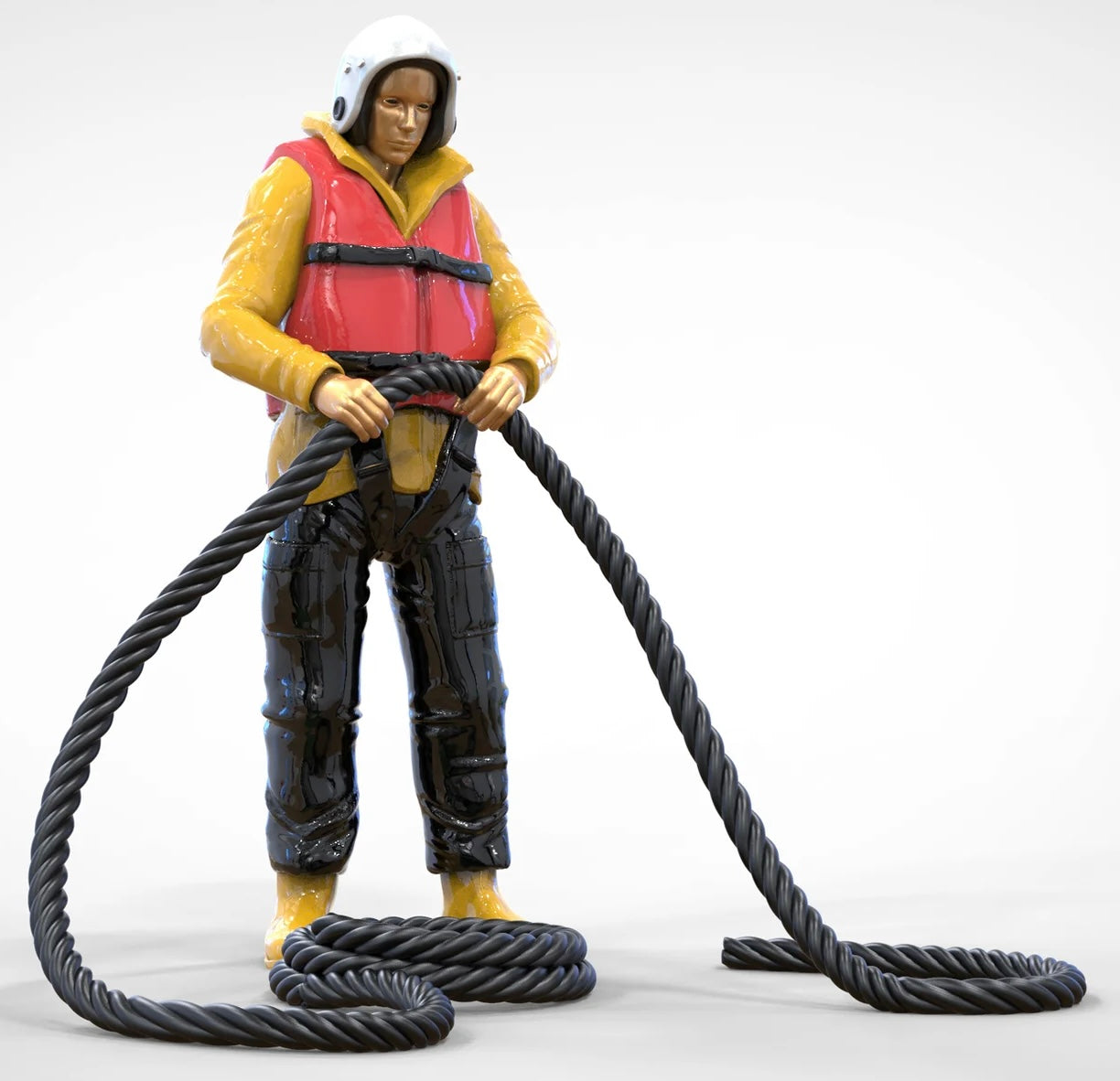 Foto del producto Diorama y modelo de figura en miniatura: Set de rescatistas, 8 figuras